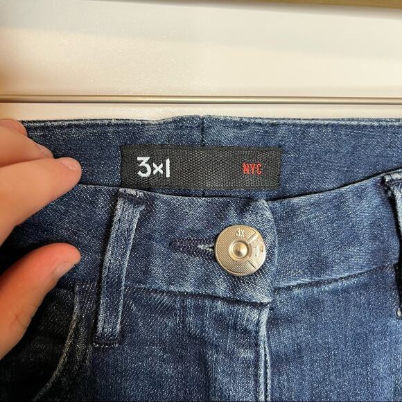 3X1 NYC Delta Dark Wash Distressed High Waisted Skinny Jeans Size 26 - Picture 5 of 8